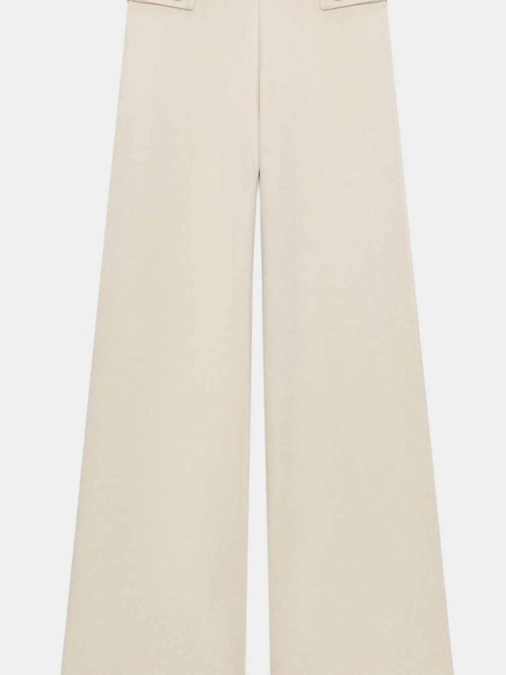 PIQUÉ STRAIGHT LEG PANTS WITH BUTTONS